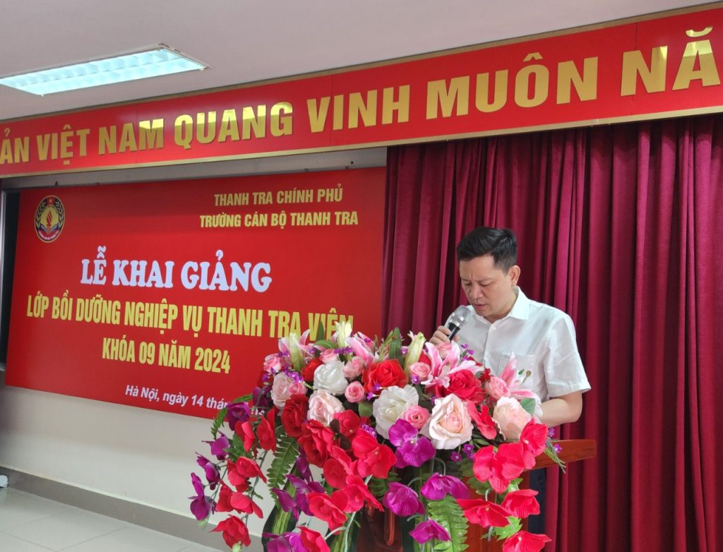 Khai giảng lớp Bồi dưỡng nghiệp vụ Thanh tra viên Khóa 09 năm 2024