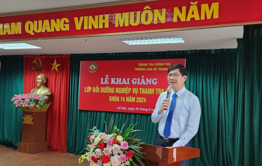 Khai giảng lớp Bồi dưỡng nghiệp vụ Thanh tra viên Khóa 14 năm 2024 tại Trường Cán bộ Thanh tra