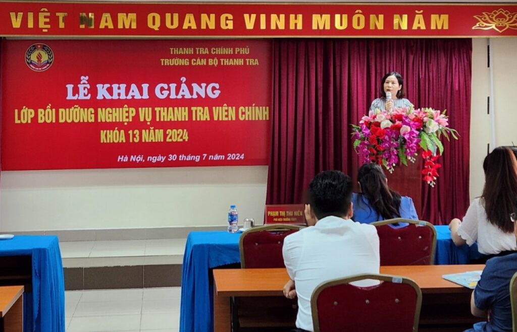 Khai giảng Lớp Bồi dưỡng nghiệp vụ Thanh tra viên chính Khóa 13 năm 2024 tại Trường Cán bộ Thanh tra