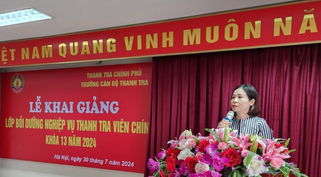 Khai giảng Lớp Bồi dưỡng nghiệp vụ Thanh tra viên chính Khóa 13 năm 2024 tại Trường Cán bộ Thanh tra