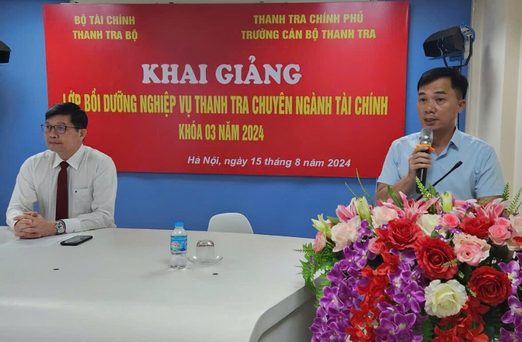 Khai giảng lớp Bồi dưỡng nghiệp vụ Thanh tra chuyên ngành tài chính – Khóa 03 năm 2024 theo hình thức học trực tuyến (Online)
