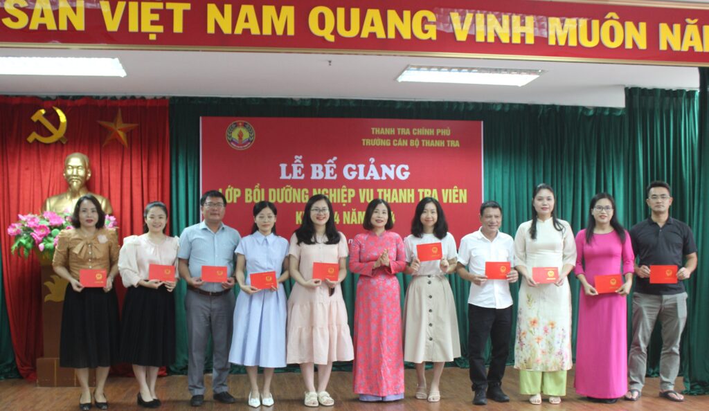 Trường Cán bộ Thanh tra tổ chức Lễ Bế giảng lớp Bồi dưỡng nghiệp vụ Thanh tra viên Khóa 14 năm 2024