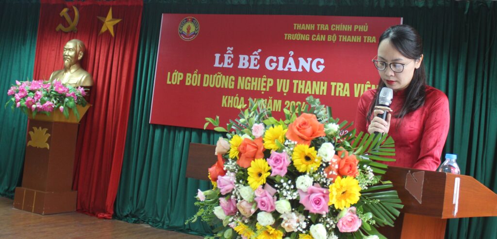 Trường Cán bộ Thanh tra tổ chức Lễ Bế giảng lớp Bồi dưỡng nghiệp vụ Thanh tra viên Khóa 14 năm 2024