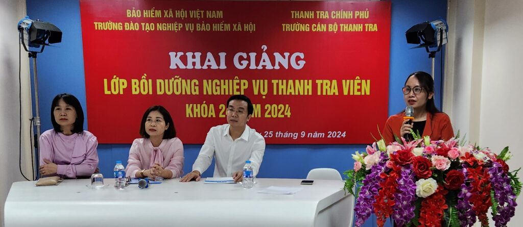 Khai giảng lớp Bồi dưỡng Nghiệp vụ Thanh tra viên Khóa 24 năm 2024 cho hơn 100 học viên là công chức ngành Bảo hiểm xã hội
