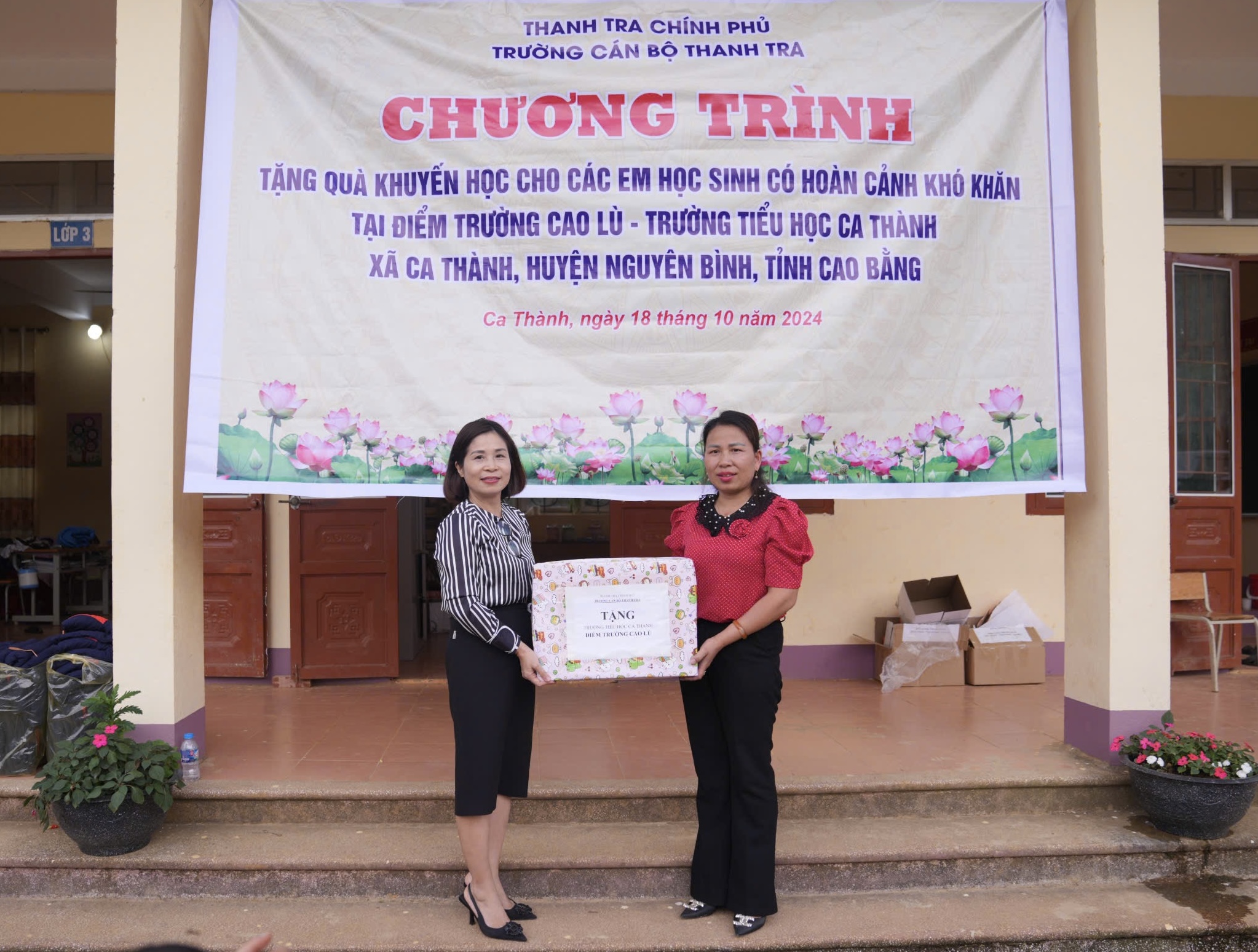 Trường Cán bộ Thanh tra tổ chức Chương trình thiện nguyện tại Cao Bằng