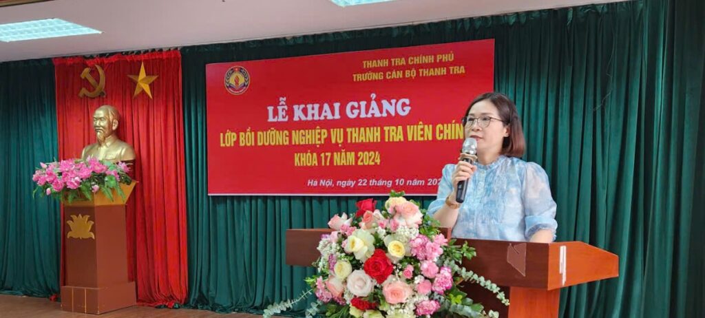 Khai giảng Lớp Bồi dưỡng nghiệp vụ Thanh tra viên chính Khóa 17 năm 2024 cho công chức ngành Thanh tra các bộ, ngành và các tỉnh, thành phố khu vực phía Bắc