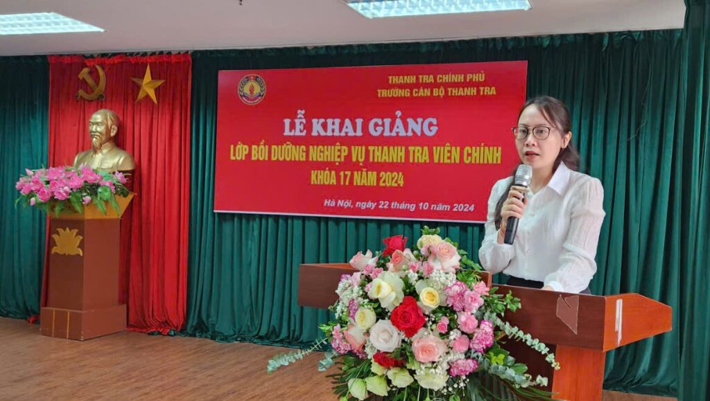 Khai giảng Lớp Bồi dưỡng nghiệp vụ Thanh tra viên chính Khóa 17 năm 2024 cho công chức ngành Thanh tra các bộ, ngành và các tỉnh, thành phố khu vực phía Bắc