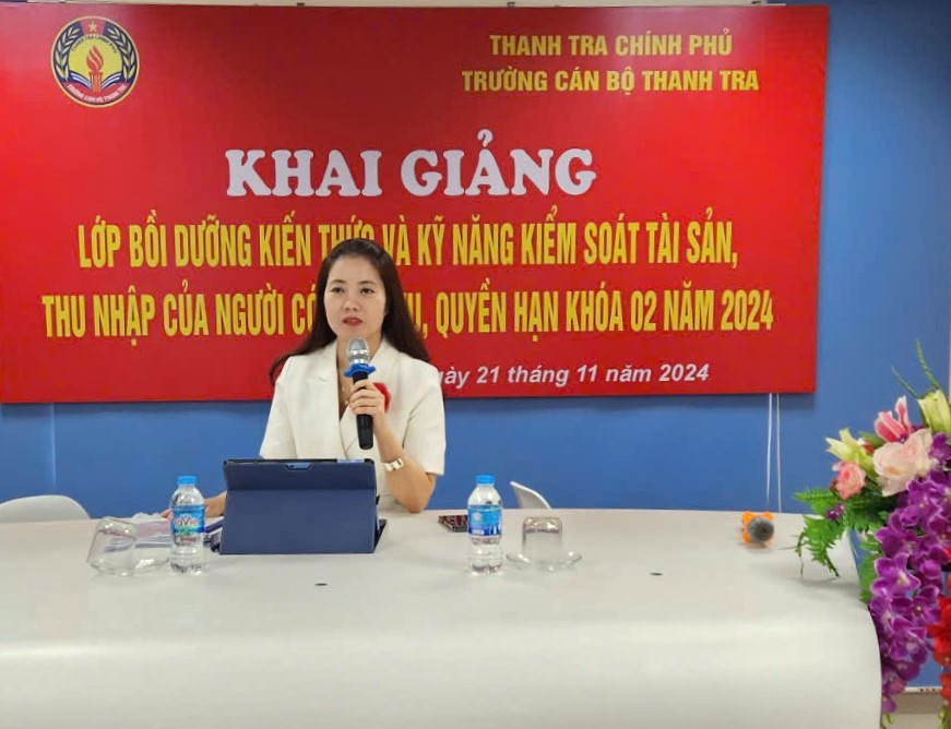 Khai giảng lớp Bồi dưỡng Kiến thức và kỹ năng kiểm soát tài sản, thu nhập của người có chức vụ, quyền hạn Khóa 02 năm 2024 cho cán bộ, công chức của bộ, ngành và các tỉnh, thành phố phía Nam