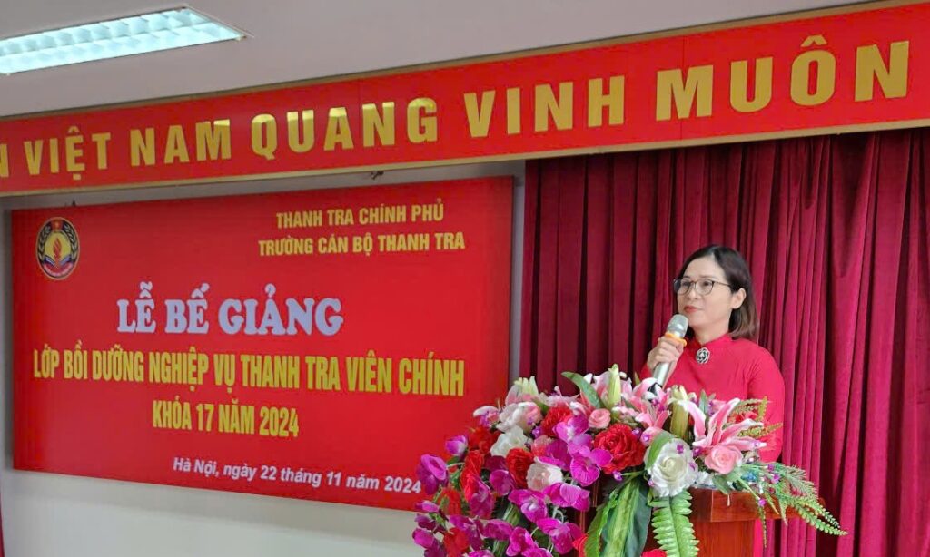 Bế giảng lớp Bồi dưỡng nghiệp vụ thanh tra viên chính Khóa 17 năm 2024