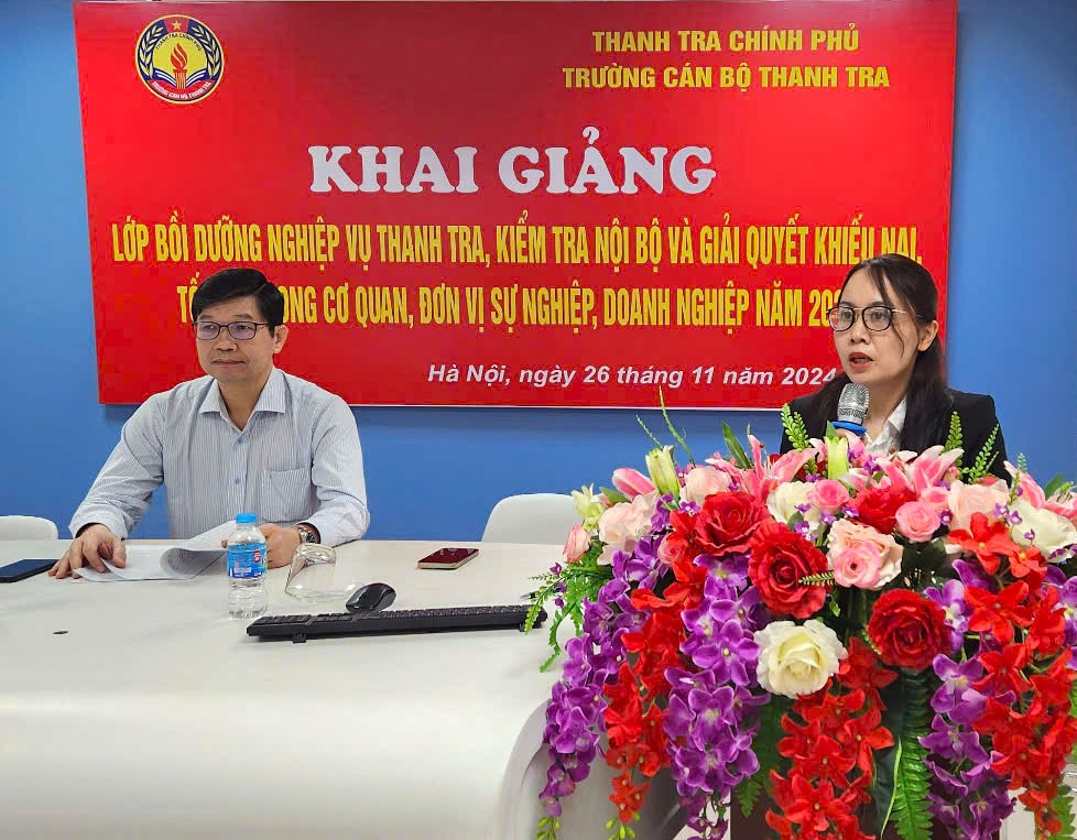 Khai giảng lớp Bồi dưỡng Nghiệp vụ Thanh tra, kiểm tra nội bộ và giải quyết khiếu nại, tố cáo trong cơ quan, đơn vị sự nghiệp, doanh nghiệp năm 2024 cho hơn 300 cán bộ, viên chức