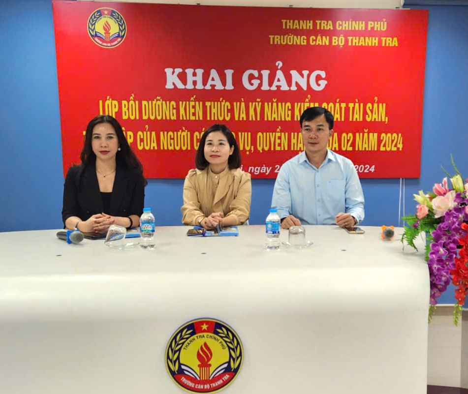 Khai giảng lớp Bồi dưỡng Kiến thức và kỹ năng kiểm soát tài sản, thu nhập của người có chức vụ, quyền hạn Khóa 02 năm 2024 cho cán bộ, công chức của bộ, ngành và các tỉnh, thành phố phía Nam