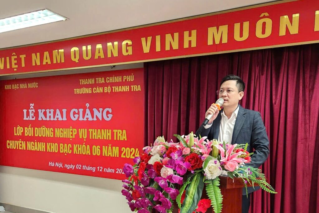 Khai giảng lớp Bồi dưỡng nghiệp vụ Thanh tra chuyên ngành Kho bạc Khóa 6 năm 2024 cho công chức ngành Kho bạc trên phạm vi cả nước