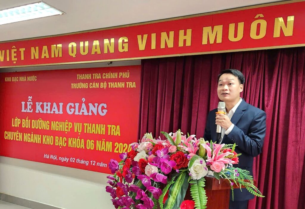 Khai giảng lớp Bồi dưỡng nghiệp vụ Thanh tra chuyên ngành Kho bạc Khóa 6 năm 2024 cho công chức ngành Kho bạc trên phạm vi cả nước