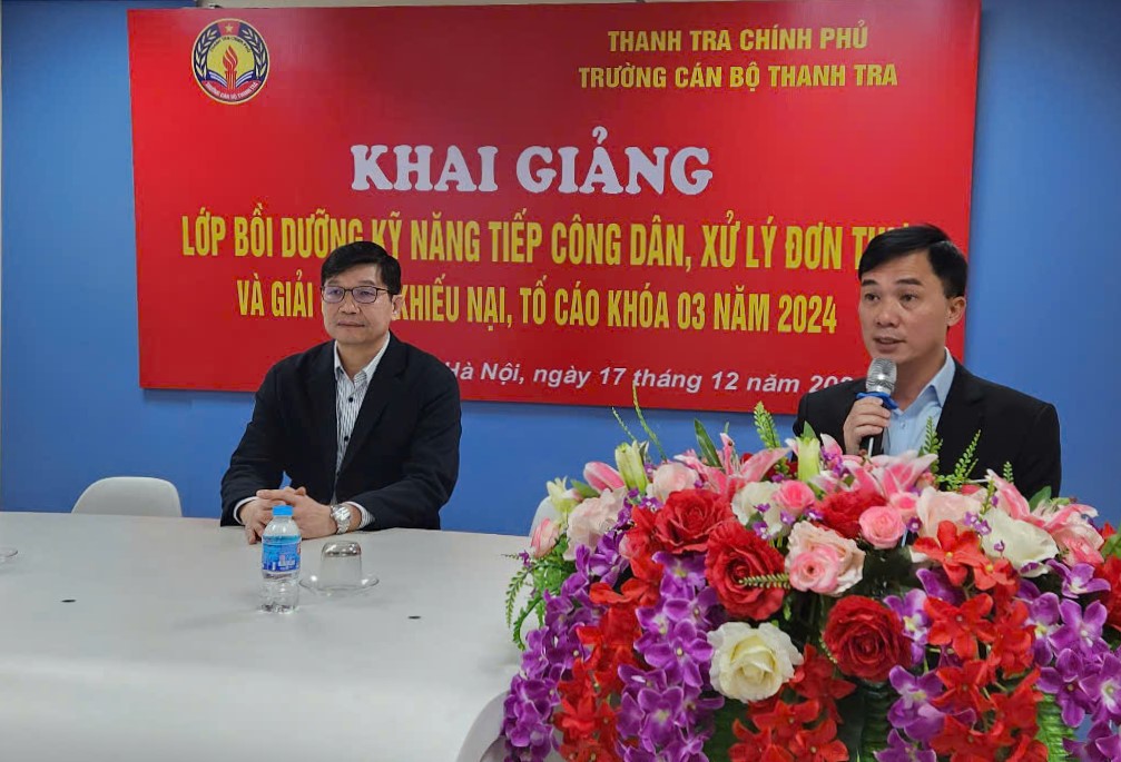 Khai giảng lớp Bồi dưỡng Kỹ năng tiếp công dân, xử lý đơn và giải quyết khiếu nại, tố cáo Khóa 03 năm 2024