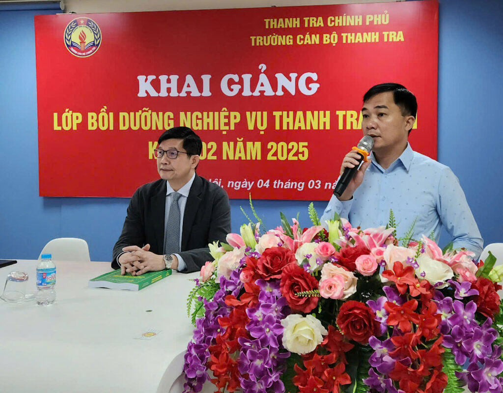 Khai giảng lớp Bồi dưỡng nghiệp vụ Thanh tra viên Khóa 02 năm 2025 tại Trường Cán bộ Thanh tra