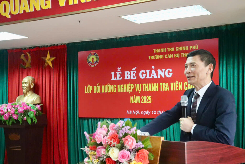 Bế giảng khoá bồi dưỡng nghiệp vụ Thanh tra viên cao cấp năm 2025