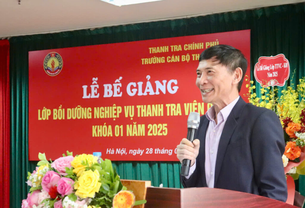 Bế giảng lớp Bồi dưỡng nghiệp vụ thanh tra viên chính Khóa 01 năm 2025