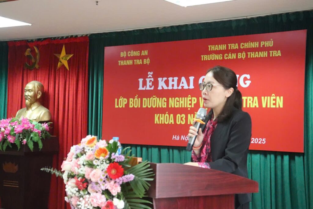 Khai giảng lớp Bồi dưỡng Nghiệp vụ Thanh tra viên khóa 03 năm 2025