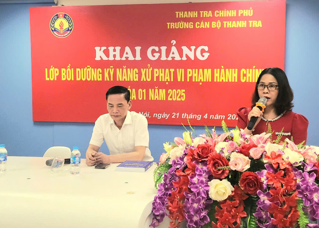 Khai giảng lớp Bồi dưỡng Kỹ năng xử phạt vi phạm hành chính K01 năm 2025