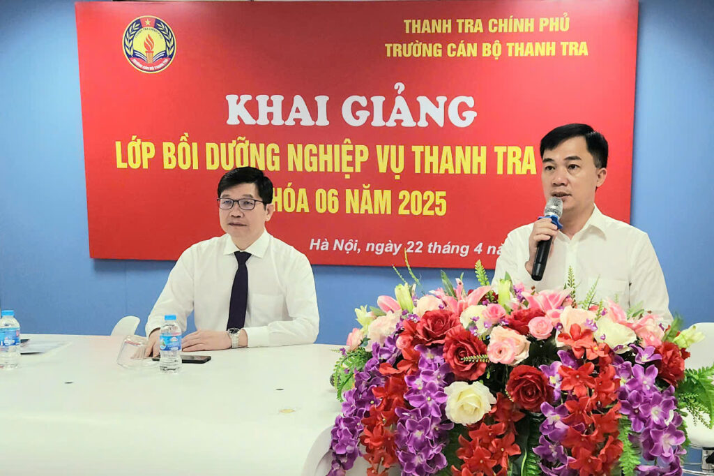 Khai giảng lớp Bồi dưỡng nghiệp vụ Thanh tra viên Khóa 06 năm 2025 tại Trường Cán bộ Thanh tra
