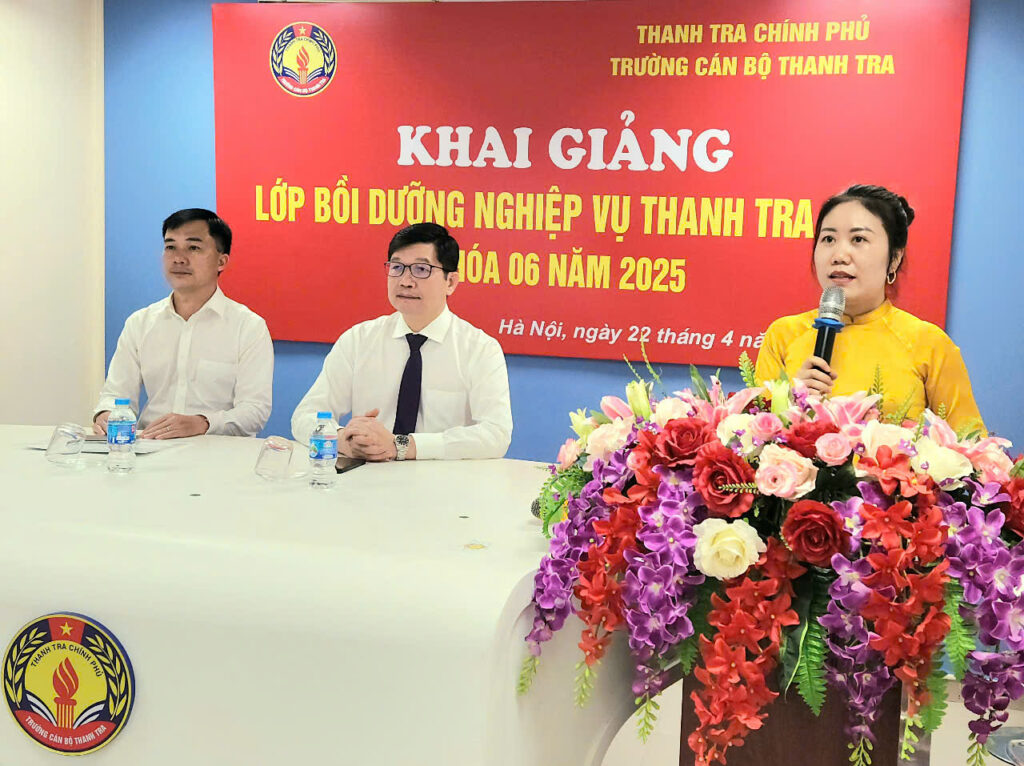 Khai giảng lớp Bồi dưỡng nghiệp vụ Thanh tra viên Khóa 06 năm 2025 tại Trường Cán bộ Thanh tra