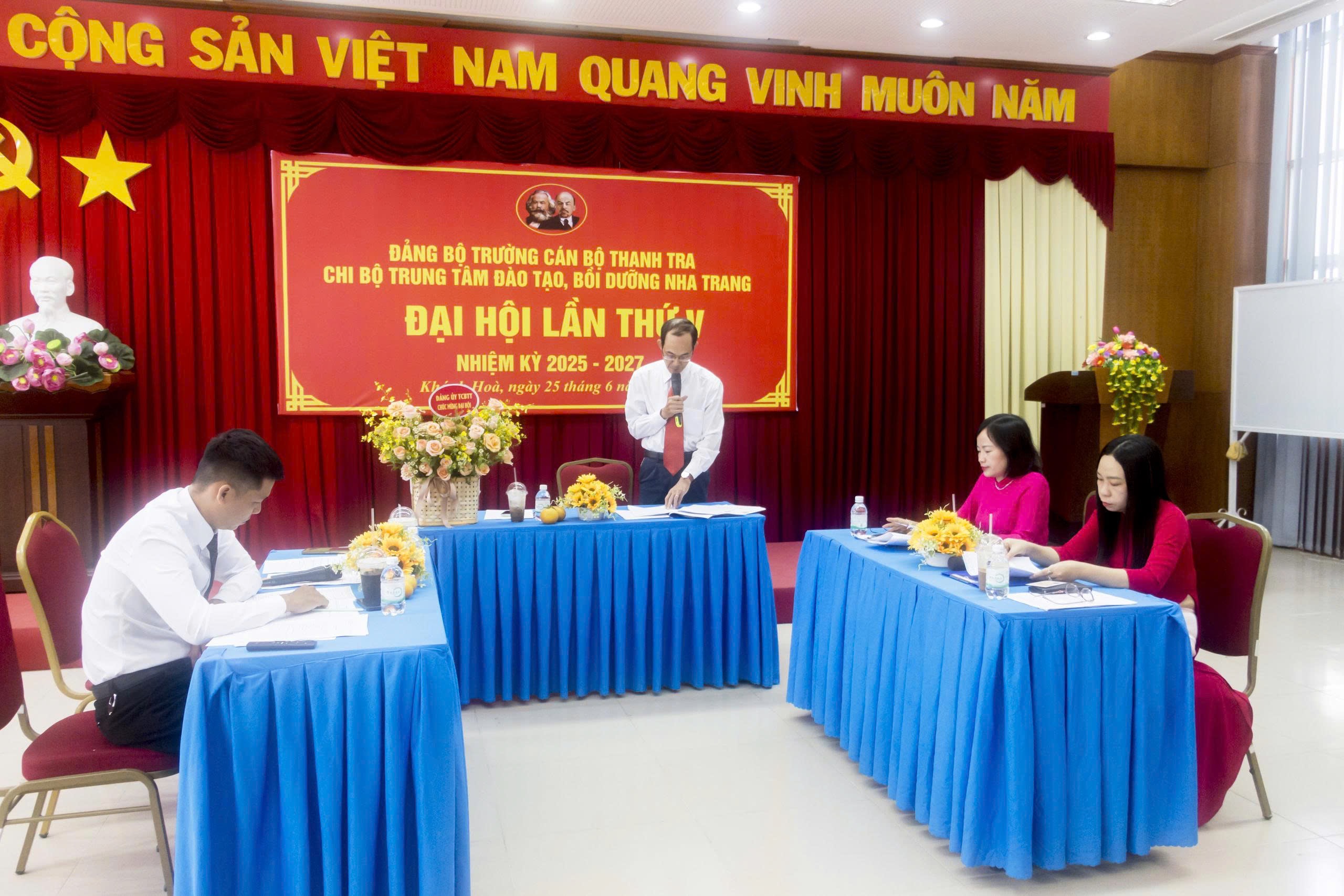 Đại hội Chi bộ Trung tâm Đào tạo, bồi dưỡng Nha Trang lần thứ V, nhiệm kỳ 2025 – 2027