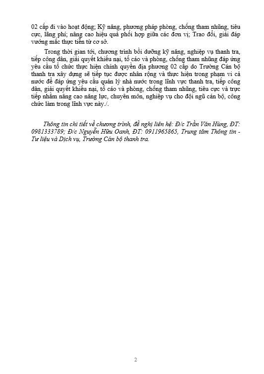 THÔNG CÁO BÁO CHÍ về việc: “Tập huấn kỹ năng, nghiệp vụ công tác thanh tra; tiếp công dân, xử lý đơn thư, giải quyết khiếu nại, tố cáo; phòng, chống tham nhũng, tiêu cực, lãng phí” năm 2025 tại tỉnh Phú Thọ
