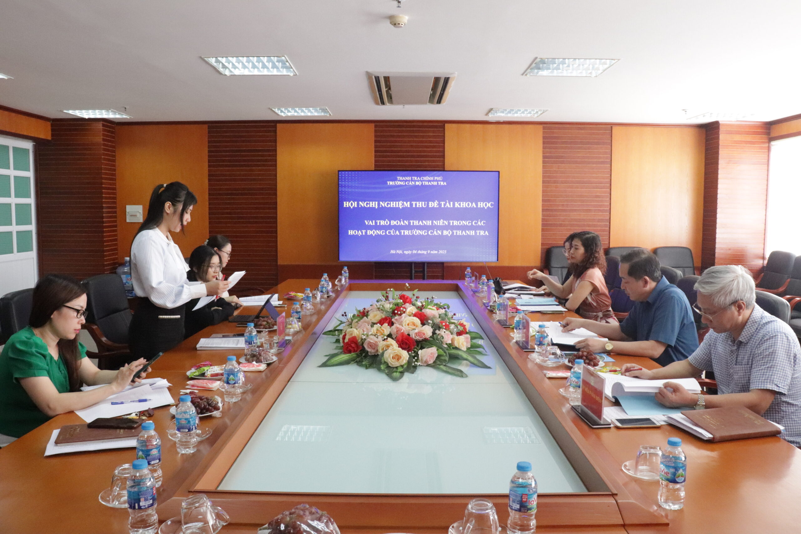 Hội nghị nghiệm thu đề tài khoa học cấp trường “Vai trò của Đoàn Thanh niên trong các hoạt động của Trường Cán bộ thanh tra”