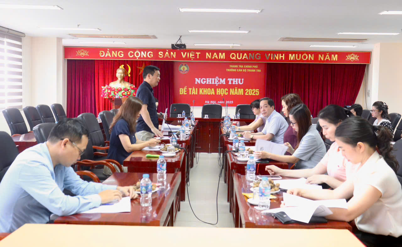 Hội thảo đề tài khoa học cấp bộ “Phong tỏa tài khoản, tạm giữ, thu hồi tài sản trong hoạt động thanh tra – Thực trạng và giải pháp”