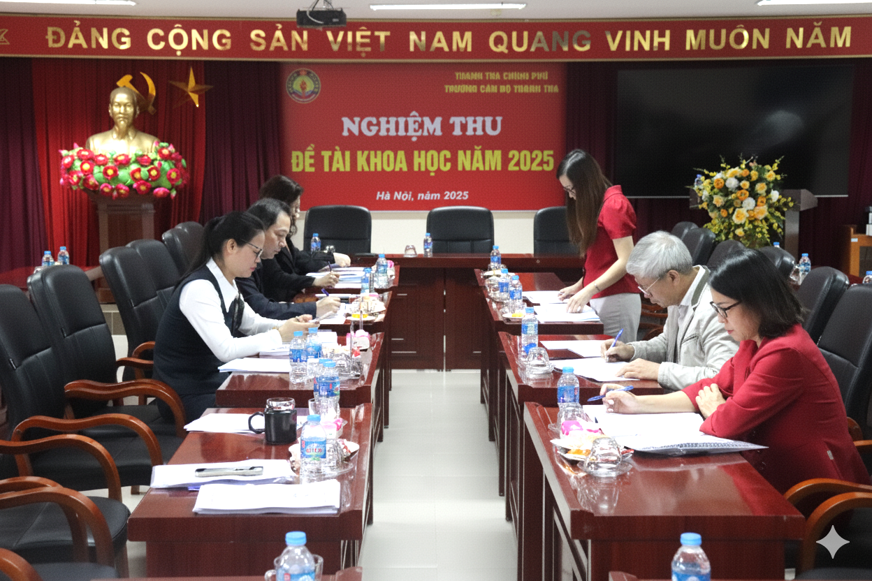 Hội nghị nghiệm thu Đề tài khoa học cấp trường “Hoạt động thông tin và truyền thông của Trường Cán bộ thanh tra – Thực trạng và giải pháp”