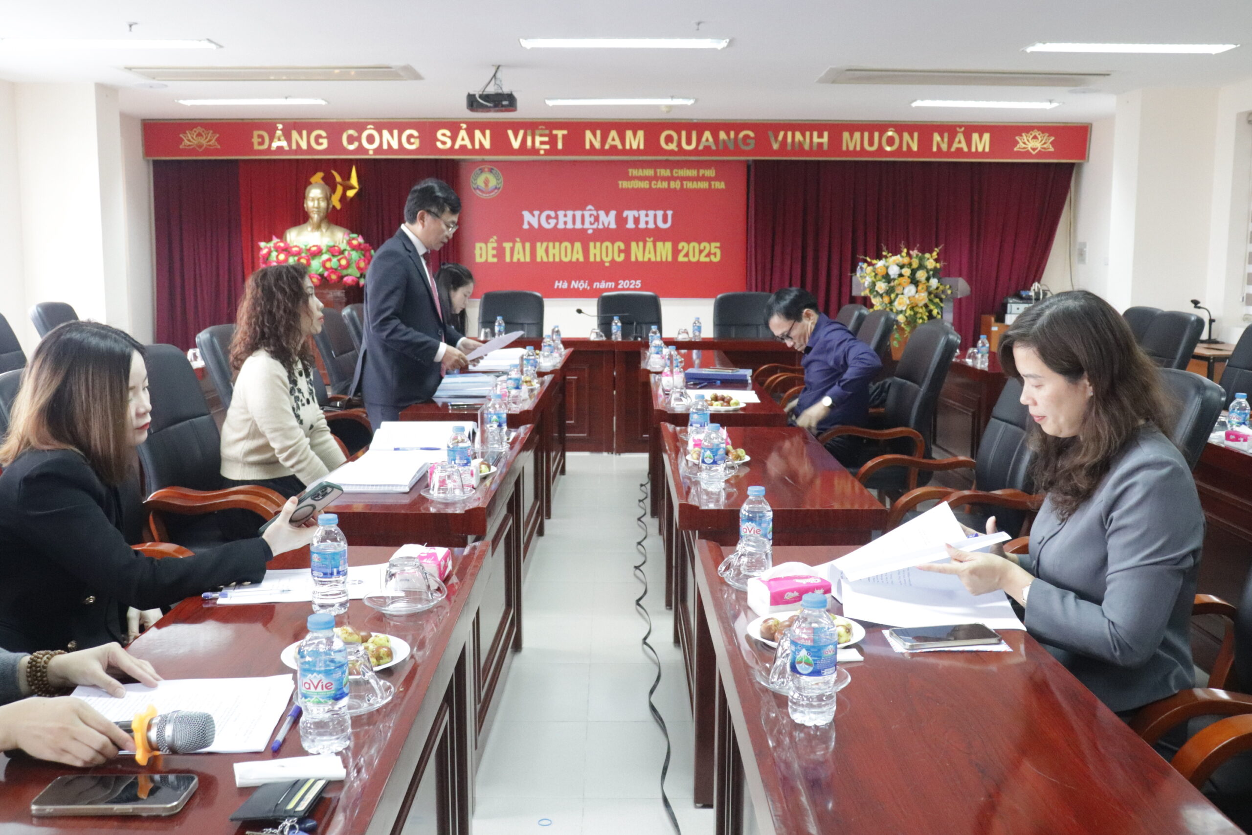 Họp tự đánh giá cấp cơ sở đề tài khoa học cấp bộ “Xác minh tài sản, thu nhập của người có chức vụ, quyền hạn”