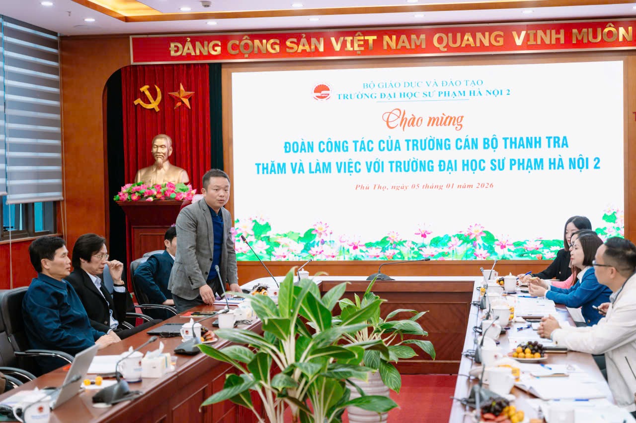 Trao đổi kinh nghiệm đào tạo, bồi dưỡng theo phương pháp hiện đại giữa Trường Đại học sư phạm Hà Nội 2 và Trường Cán bộ thanh tra