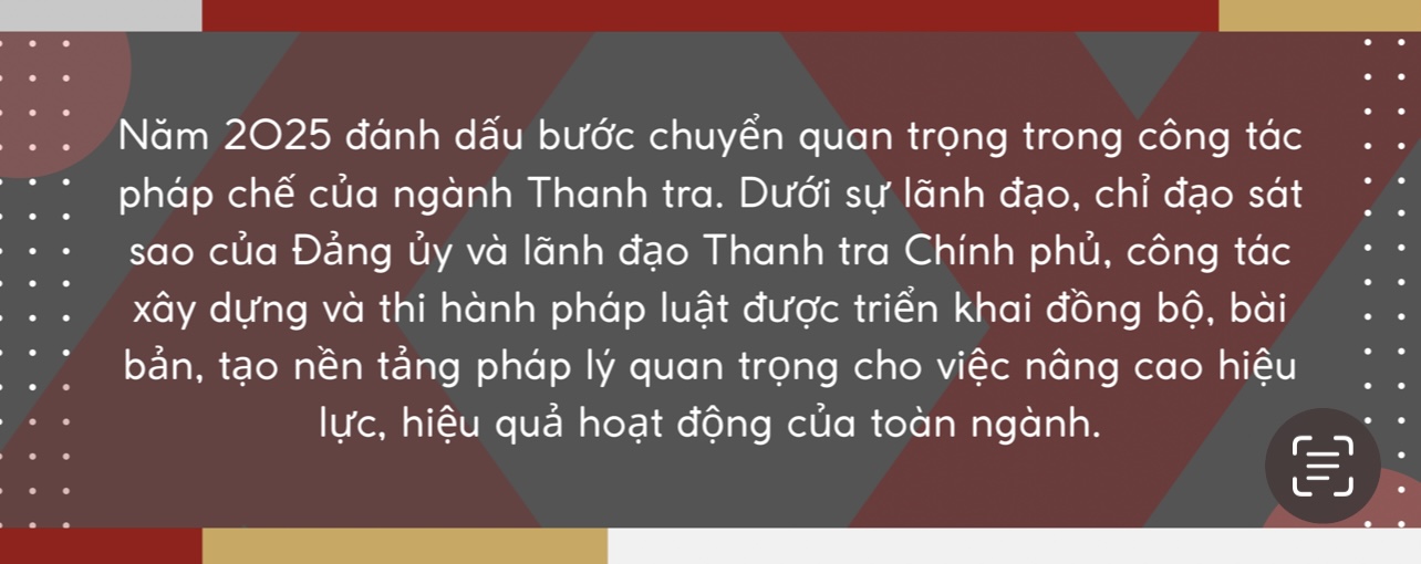 5 dấu ấn trong công tác pháp chế của ngành Thanh tra năm 2025