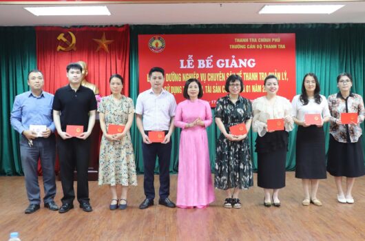 Bế giảng lớp bồi dưỡng nghiệp vụ về thanh tra quản lý, sử dụng tài chính, tài sản công