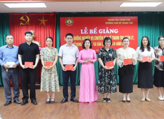 Bế giảng lớp bồi dưỡng nghiệp vụ về thanh tra quản lý, sử dụng tài chính, tài sản công