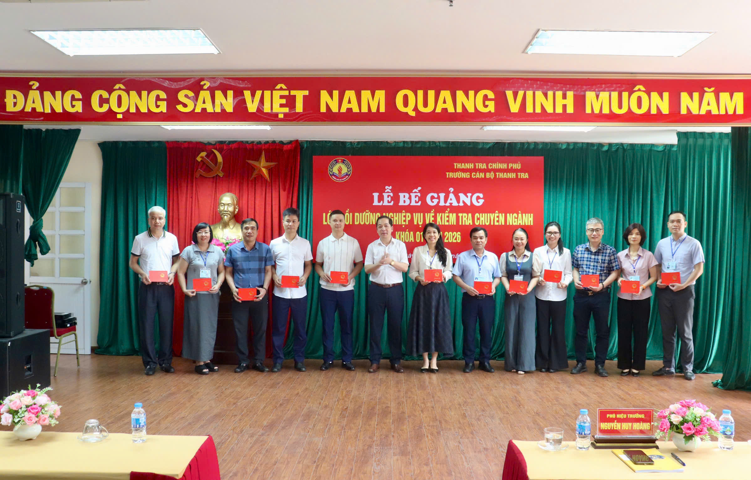 Lễ bế giảng Lớp Bồi dưỡng nghiệp vụ về kiểm tra chuyên ngành K01/2026