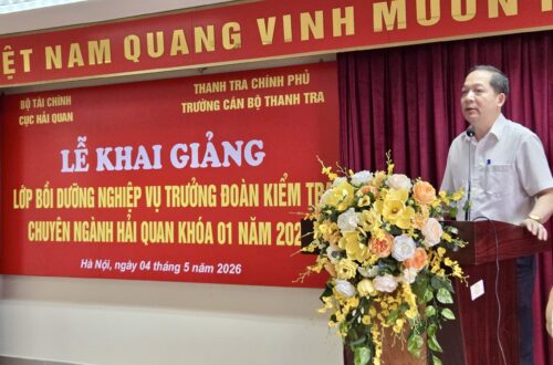 Khai giảng lớp bồi dưỡng Trưởng đoàn kiểm tra chuyên ngành Hải quan khóa 1/2026