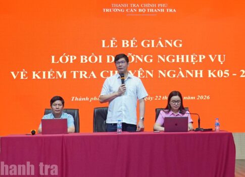 Bế giảng lớp bồi dưỡng nghiệp vụ kiểm tra chuyên ngành khóa 5 năm 2026