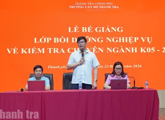Bế giảng lớp bồi dưỡng nghiệp vụ kiểm tra chuyên ngành khóa 5 năm 2026