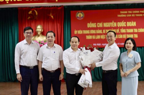Tổng Thanh tra Chính phủ Nguyễn Quốc Đoàn thăm và làm việc với Trường Cán bộ Thanh tra