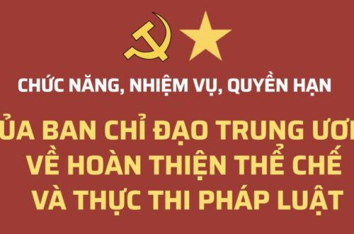 Chức năng, nhiệm vụ, quyền hạn của Ban Chỉ đạo Trung ương về hoàn thiện thể chế và thực thi pháp luật