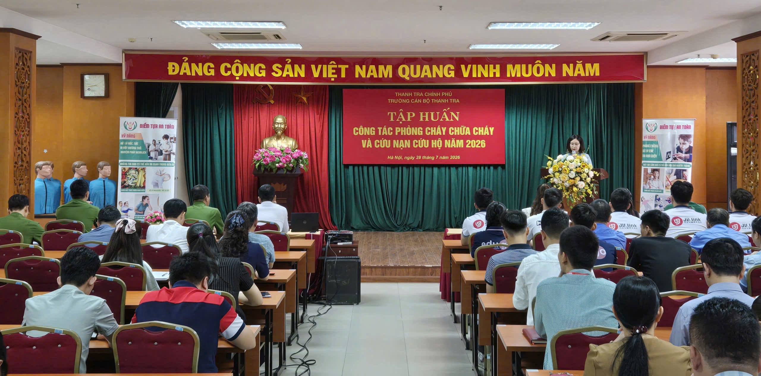 Trường Cán bộ Thanh tra tổ chức tập huấn nghiệp vụ phòng cháy, chữa cháy và cứu nạn, cứu hộ năm 2026