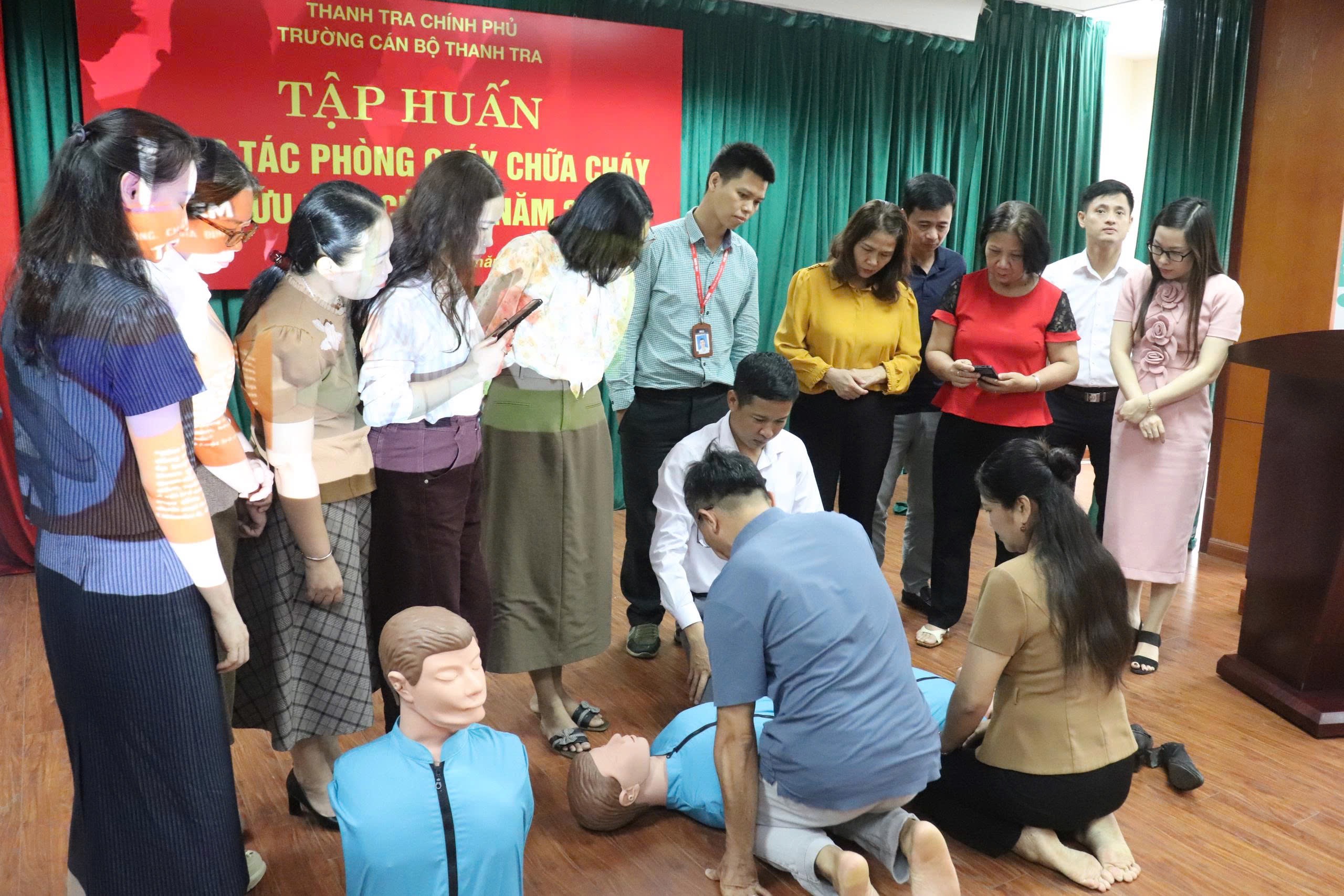 Trường Cán bộ Thanh tra tổ chức tập huấn nghiệp vụ phòng cháy, chữa cháy và cứu nạn, cứu hộ năm 2026