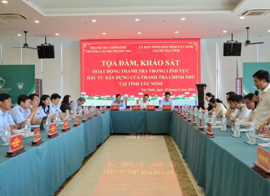 Tọa đàm “Hoạt động thanh tra trong lĩnh vực đầu tư xây dựng của Thanh tra Chính phủ tại tỉnh Tây Ninh”