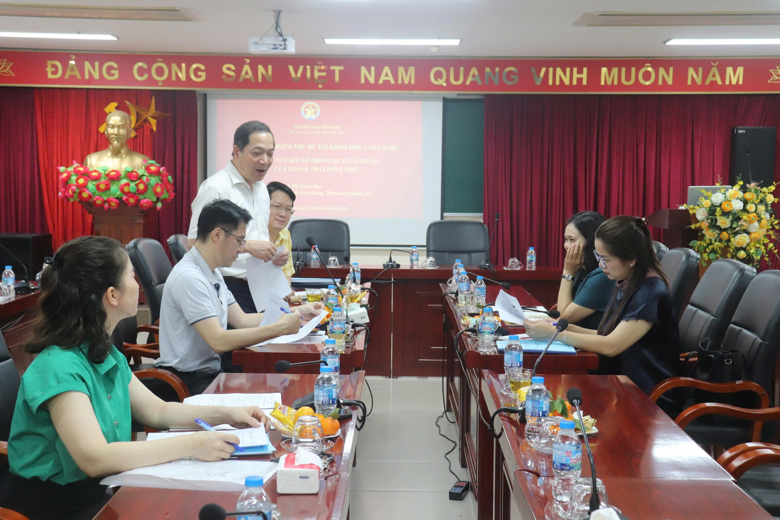 Hội nghị nghiệm thu đề tài khoa học cấp cơ sở: “Chuyển đổi số trong quản lý hồ sơ của Thanh tra Chính phủ”